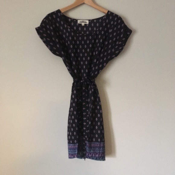 HIPPIE ROSE SHIFT DRESS WITH WAIST TIE - Picture 2 of 8